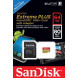 SanDisk Extreme Plus 64 GB microSDXC Class 10/U1 Speicherkarte Schreibgeschwindigkeit bis zu 80 MB/s mit Adapter SDSDQX-064G-U46A-03